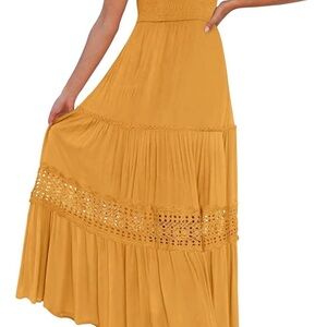 Elegant Mustard Maxi Dress